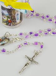 Chapelet Enfant en Perles de Cristal Violet