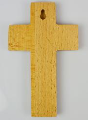 Croix Enfant en Bois - Jésus le Bon Berger
