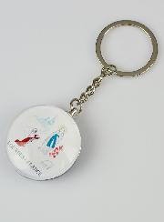 Porte-clés Double Face Rond - Miraculeuse & Lourdes