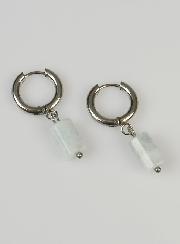 Boucles d'Oreilles Créoles - Aigue Marine