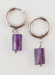 Boucles d'Oreilles Créoles - Améthyste