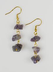 Boucles d'Oreilles Pendantes - Améthyste