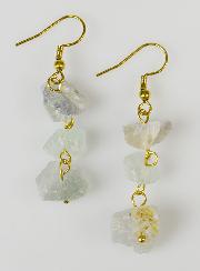 Boucles d'Oreilles Pendantes - Fluorite