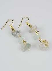 Boucles d'Oreilles Pendantes - Fluorite