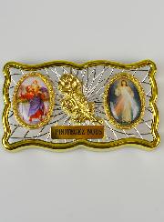 Plaque Auto Magnet St Christophe & Christ Miséricordieux