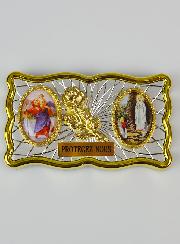 Plaque Auto Magnet St Christophe & N-D de Lourdes