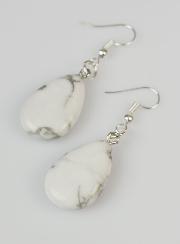 Boucles d'Oreilles Goutte - Howlite