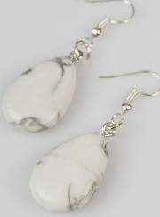 Boucles d'Oreilles Goutte - Howlite