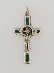 Pendentif Croix de Saint Benoit - Vert