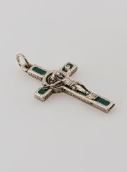 Pendentif Croix de Saint Benoit - Vert