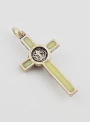 Pendentif Croix de Saint Benoit - Fluo