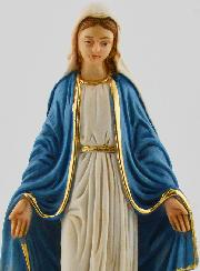 Statue de la Vierge Miraculeuse Marbre et Résine - 15cm