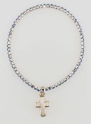Bracelet Strass Carrés & Croix - Bleu