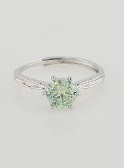 Bague solitaire en Moissanite Facetté