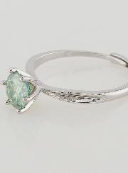 Bague solitaire en Moissanite Facetté