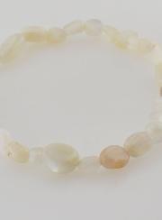 Bracelet en Pierre de Lune Roulée Véritable