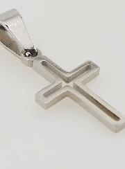 Pendentif Croix Ajourée en Acier Inoxydable - 16mm