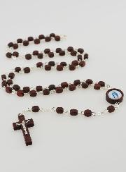 Chapelet en Bois Foncé - Vierge Miraculeuse