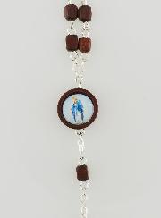 Chapelet en Bois Foncé - Vierge Miraculeuse