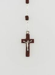 Chapelet en Bois Foncé - Vierge Miraculeuse