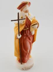 Statue de Saint-Jacques de Compostelle en Albâtre - 17cm