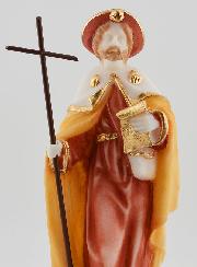 Statue de Saint-Jacques de Compostelle en Albâtre - 17cm