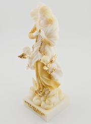 Statue de la Vierge Marie qui Défait les Noeuds Blanc & Or - 17cm