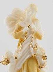 Statue de la Vierge Marie qui Défait les Noeuds Blanc & Or - 17cm