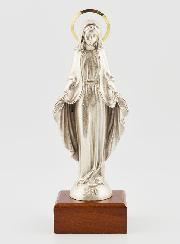 Statue Vierge Miraculeuse Auréolée - 11cm