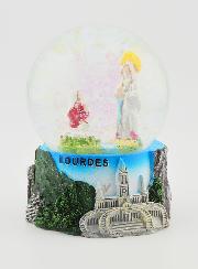 Boule Neige Apparitions de Lourdes  & Sanctuaire - 9cm
