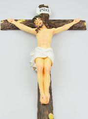 Crucifix à Suspendre Décor Bois - 40cm