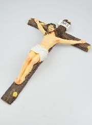 Crucifix à Suspendre Décor Bois - 40cm