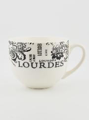 Souvenir de Lourdes - Tasse Lourdes Décor Feuillage 200ml