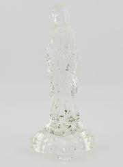 Statue Religieuse Notre Dame de Lourdes en Verre - 13cm