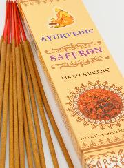 Encens Indien Ayurvedic - 15 Bâtonnets - Safran