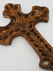 Crucifix en Bois Scultpé - 30cm