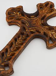 Crucifix en Bois Scultpé - 30cm