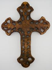Croix en Bois Ajourée - Croix Grecque 30cm