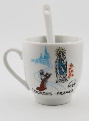 Souvenir de Lourdes - Duo de Tasses à Café