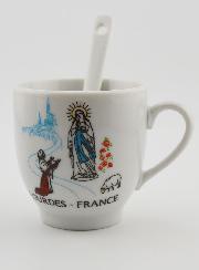 Souvenir de Lourdes - Duo de Tasses à Café