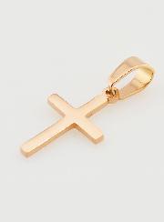 Pendentif Croix en Acier Inoxydable Doré - 20mm