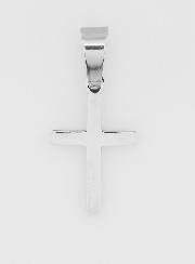 Pendentif Croix en Acier Inoxydable Argenté - 20mm