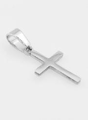 Pendentif Croix en Acier Inoxydable Argenté - 20mm