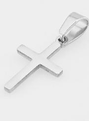 Pendentif Croix en Acier Inoxydable Argenté - 20mm