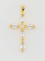 Pendentif Croix Fantaisie & Zirconiums