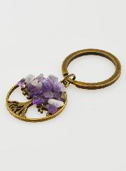 Porte-clés Arbre de Vie - Améthyste