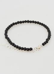 Bracelet Ajustable en Argent & Onyx 3mm