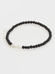 Bracelet Ajustable en Argent & Onyx 3mm