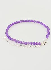 Bracelet Ajustable en Argent & Améthyste 3mm