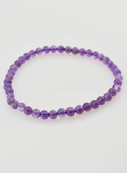 Bracelet en Pierre Naturelle d'Améthyste A - 4mm